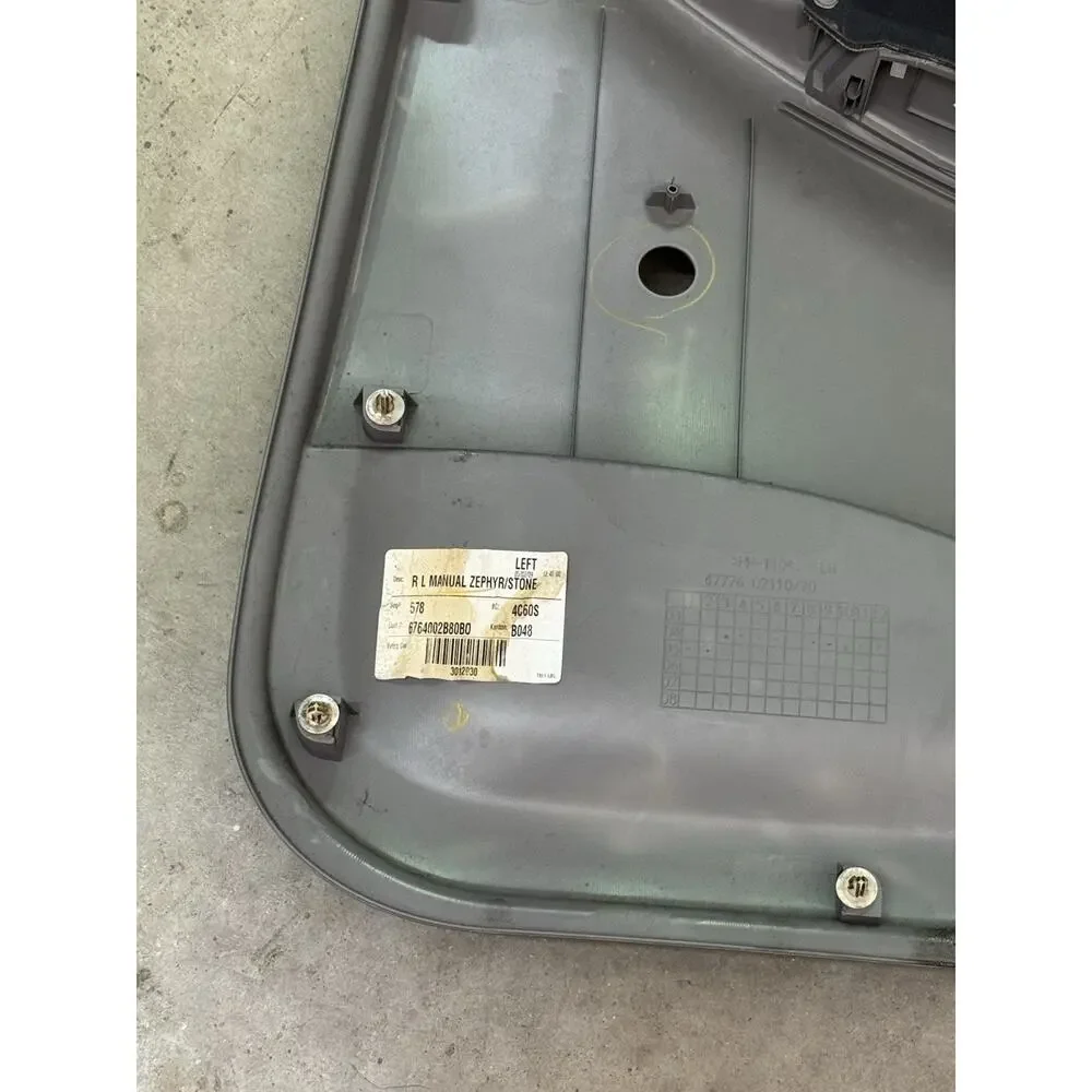 2003-2008 Toyota Corolla Left Rear Door Trim Panel OEM Manual Gray LH